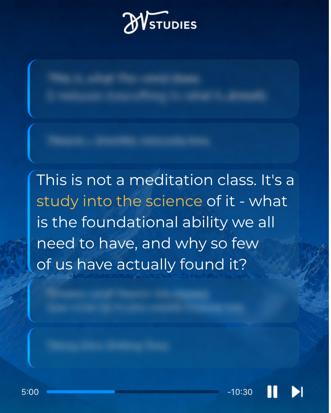 Welcome to test a new site for Masters online meditations