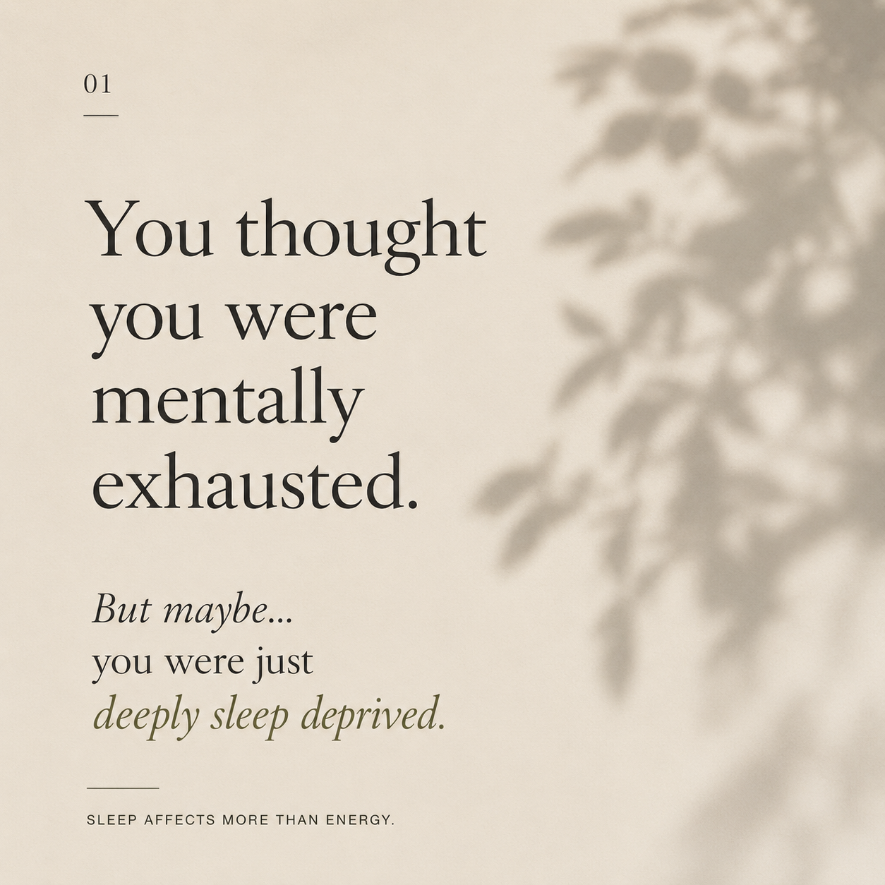 When our sleep improves, so does our mental health.