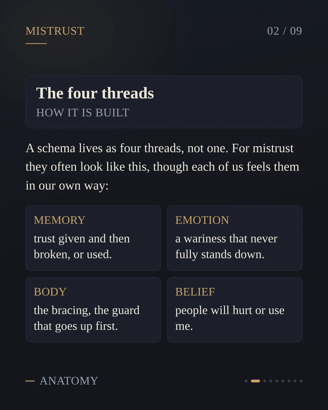 2 Mistrust Schema, Where do I defend against a danger that is already over?