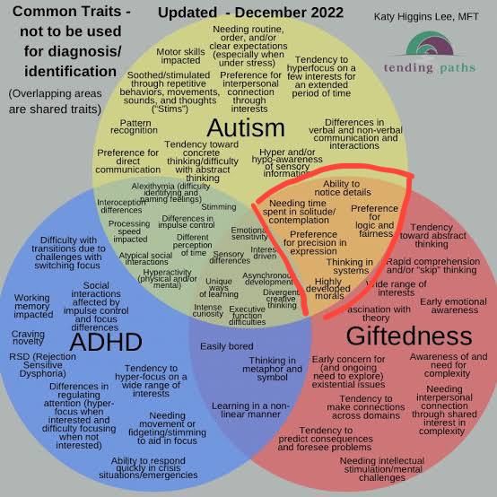 Autism/ ADHD/ Giftedness chart