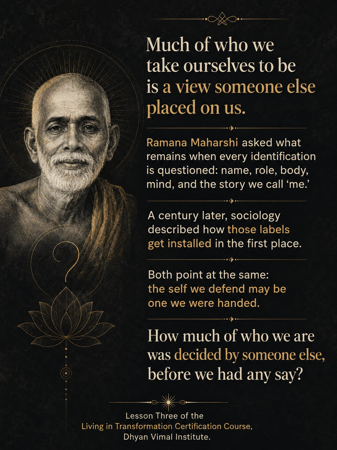 What is the mind that was placed on us?