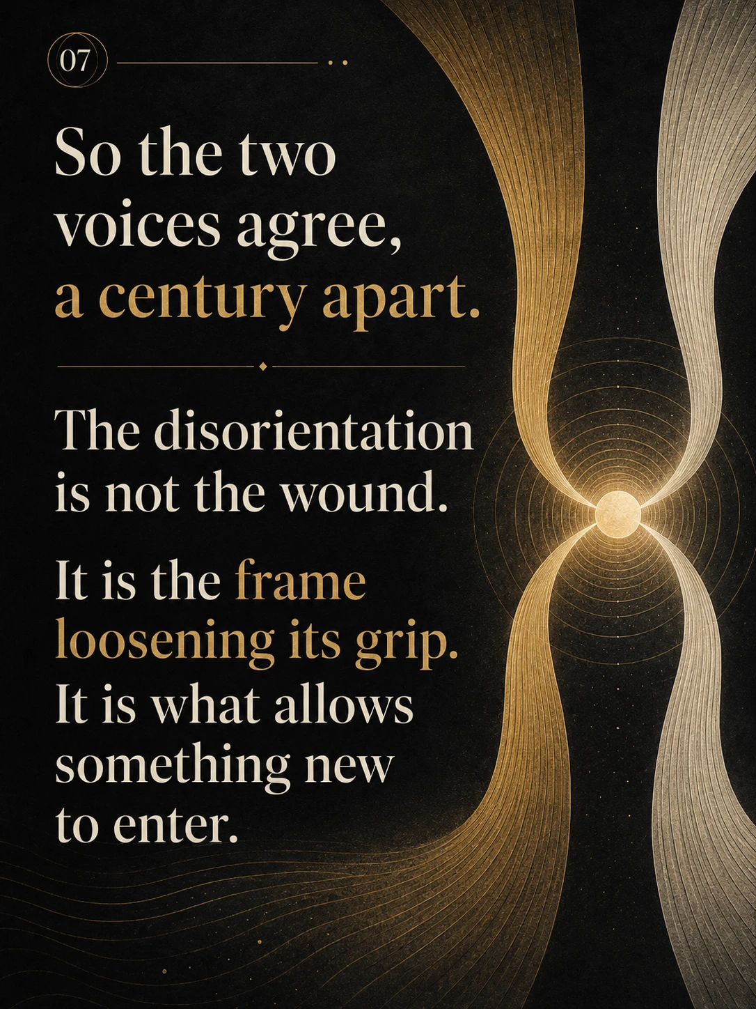 Is disorientation a precursor for transformation?