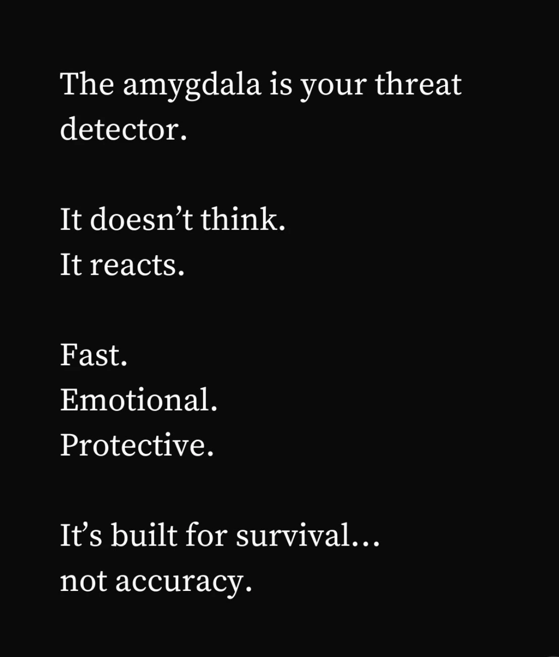 Amygdala vs Prefrontal cortex