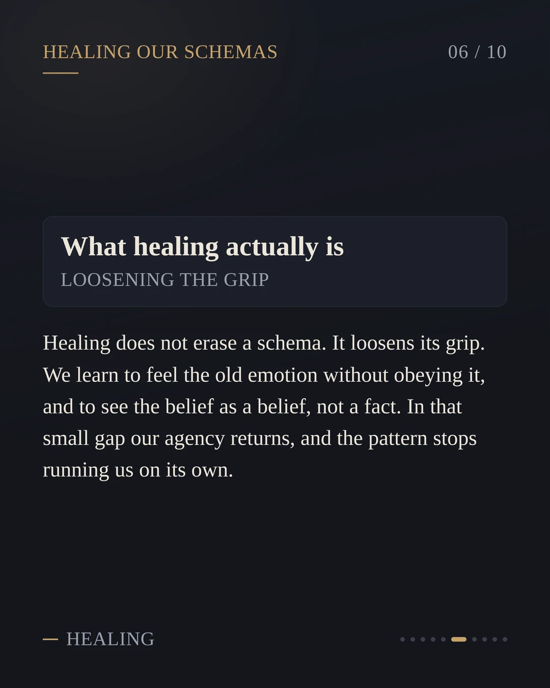 A New Series: Healing The 18 Schemas