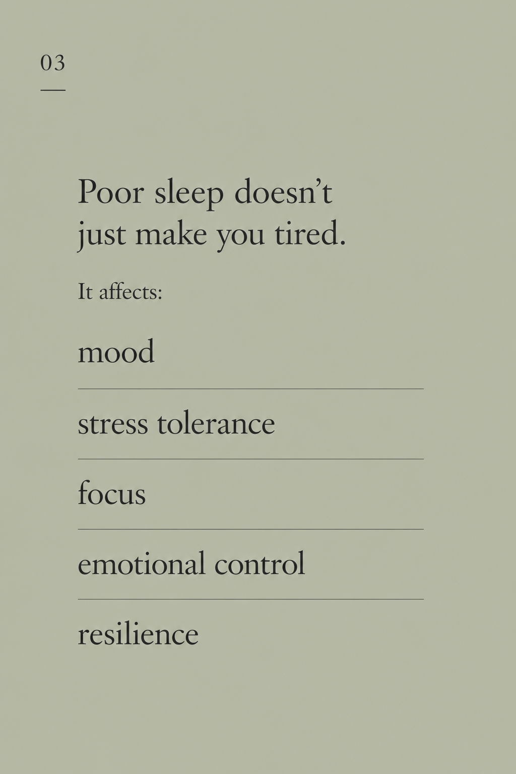 When our sleep improves, so does our mental health.