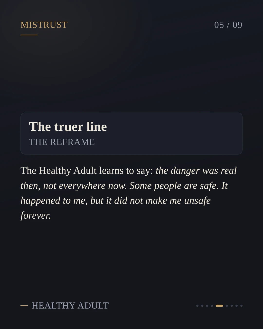2 Mistrust Schema, Where do I defend against a danger that is already over?