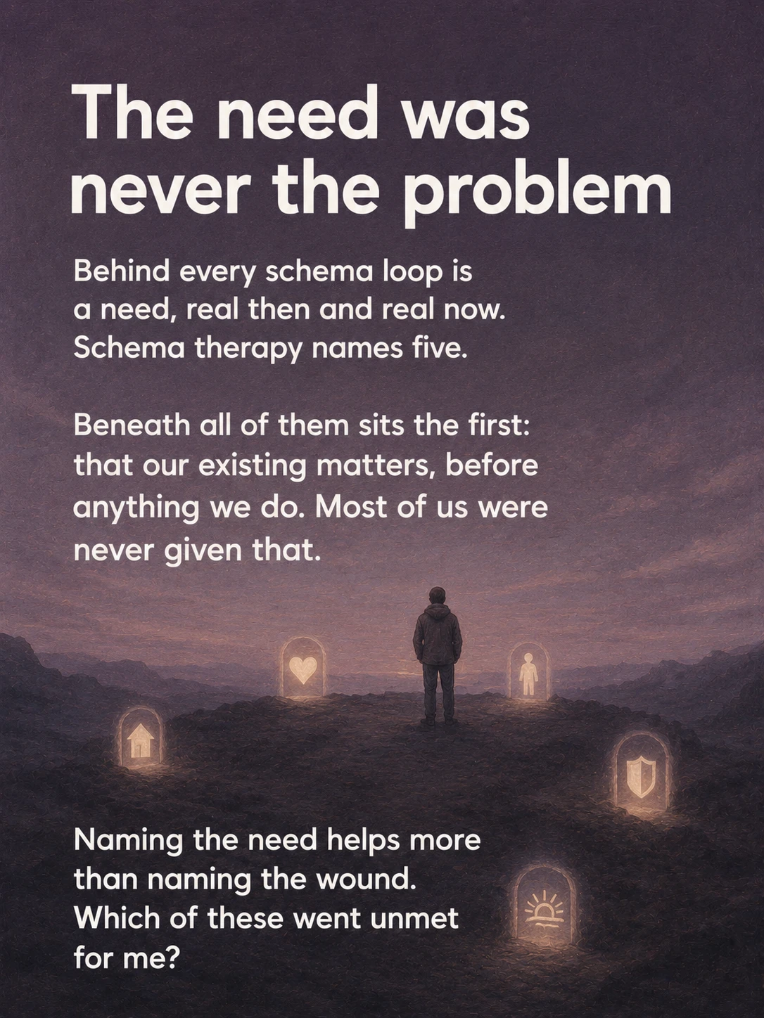 Identifying 5 unmet needs, Schema Therapy
