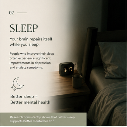 Sleep, stress, relationships & life experiences all play a role in shaping mental wellbeing.