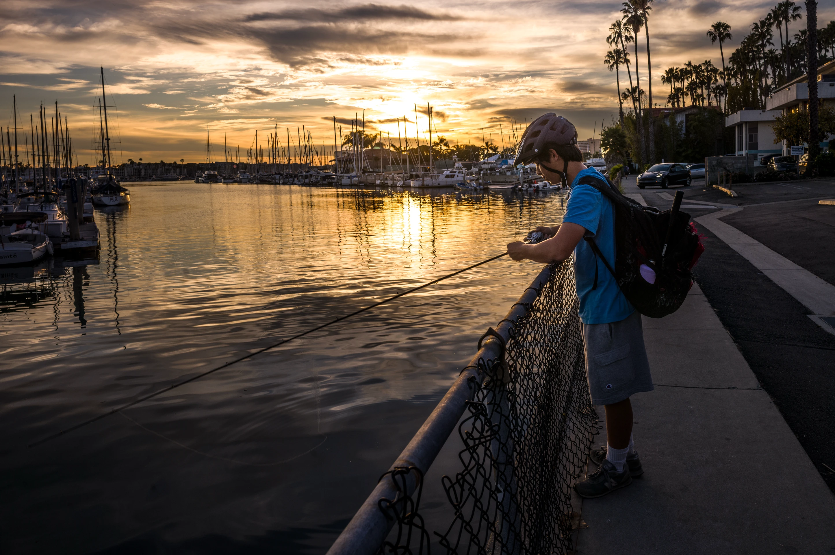 Sun set at the marina in L.A
