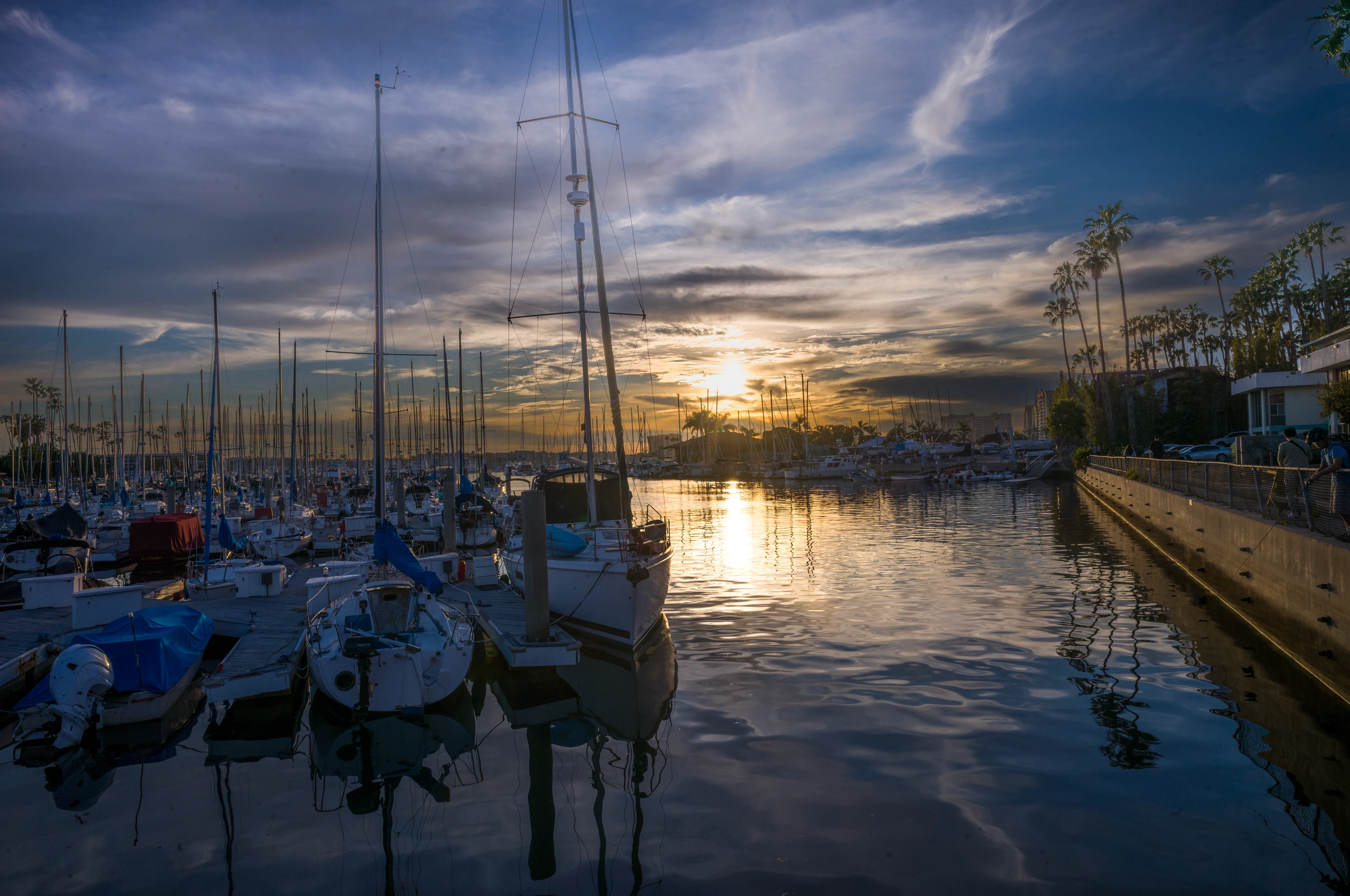 Sun set at the marina in L.A