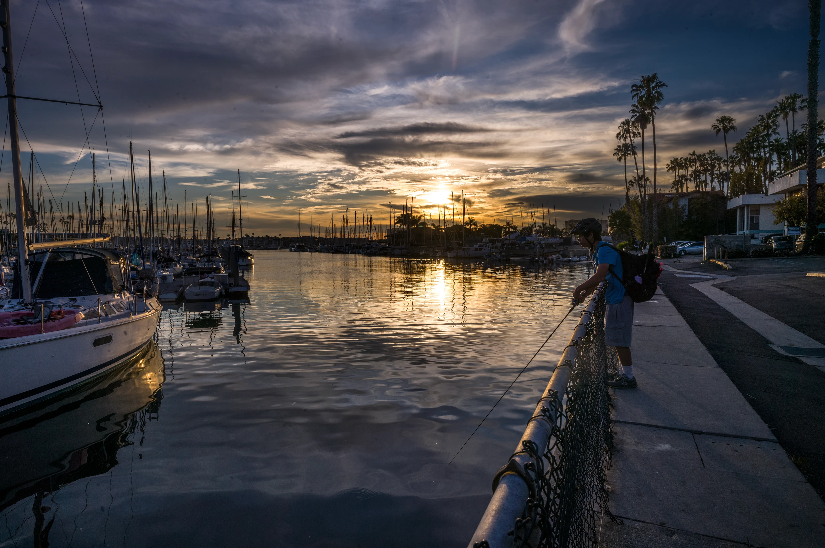 Sun set at the marina in L.A