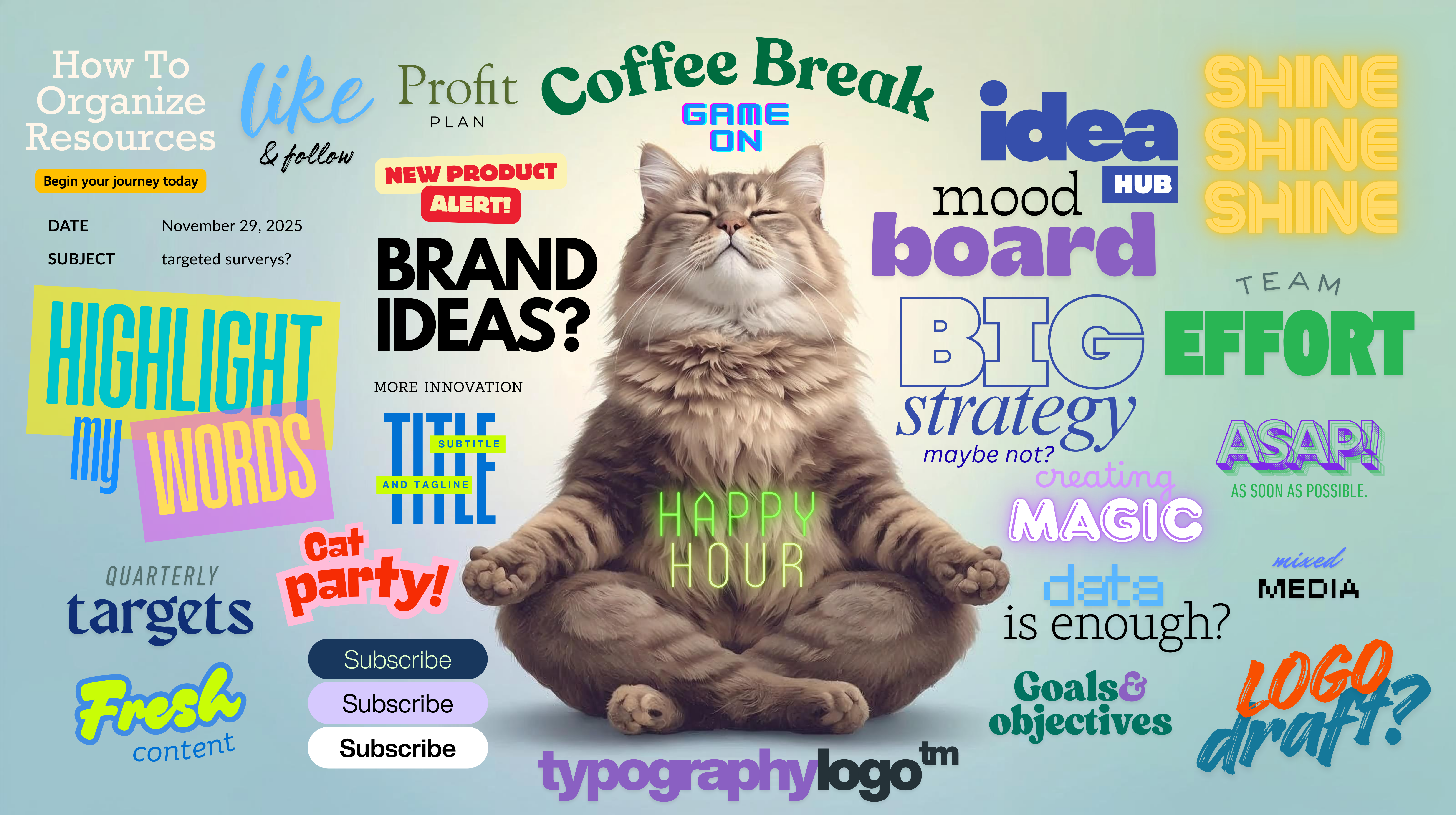 Begins with Happy Hour. Meow!