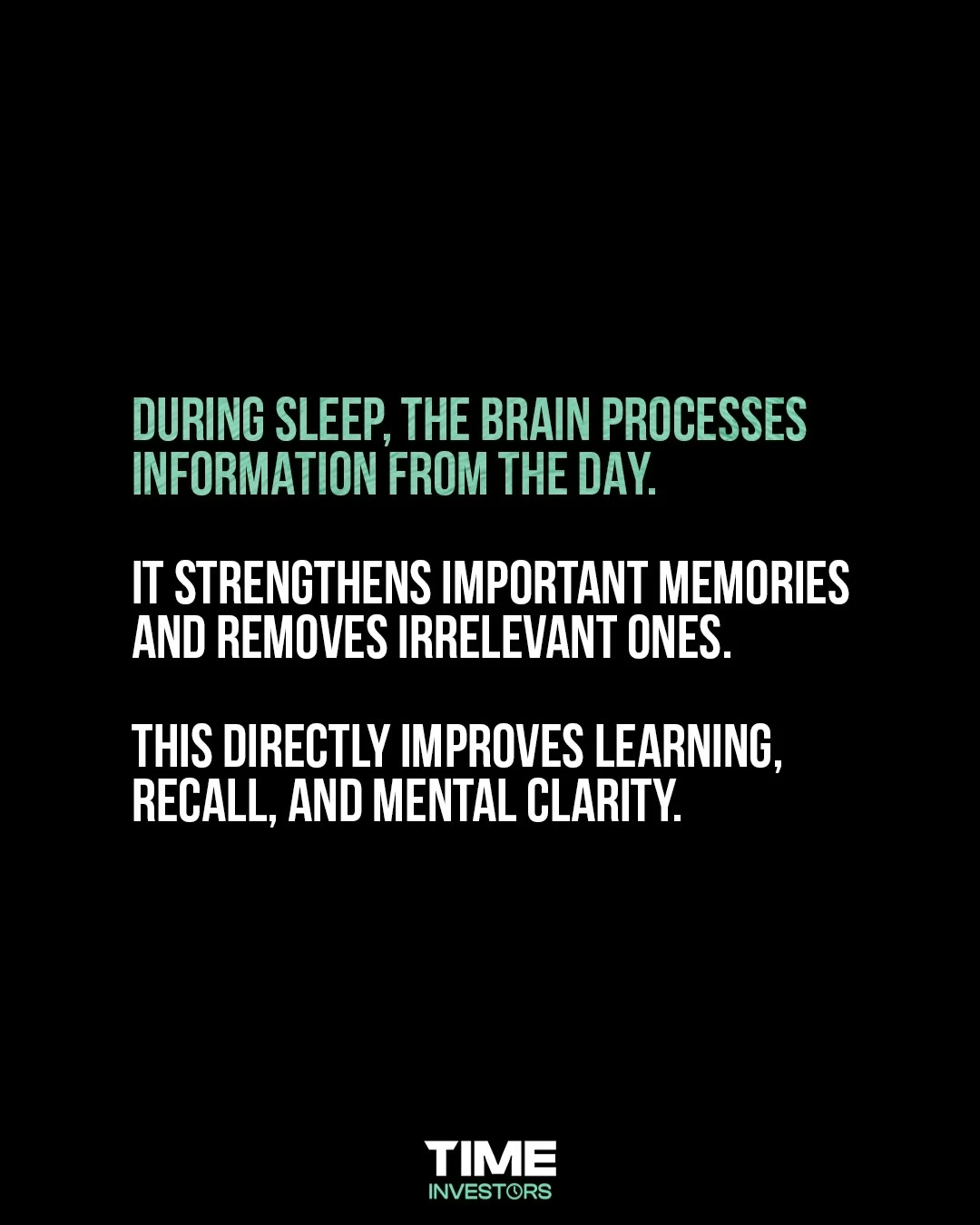 Sleep is the key for intelligence