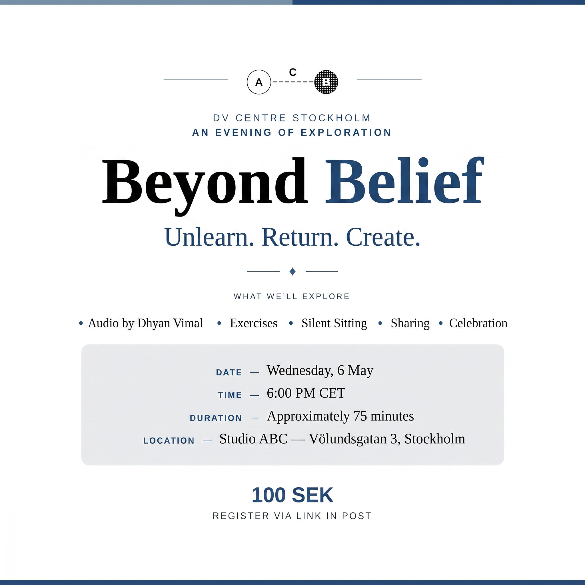 Happening next week 6th may - DV Center Stockholm