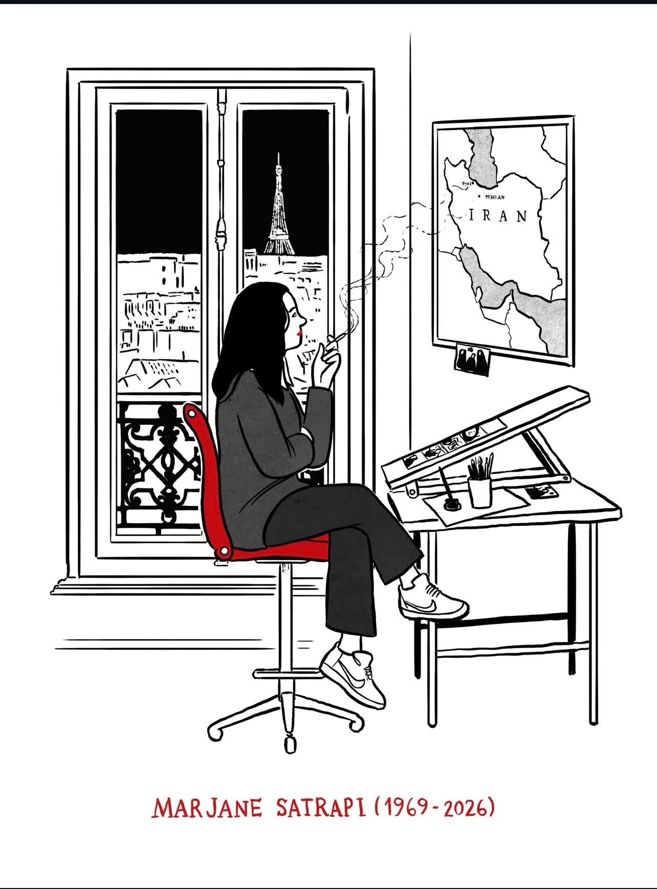 Marjane Satrapi passed away, who created one of the most powerful films that turned a graphic novel into a revolution. 🙏
