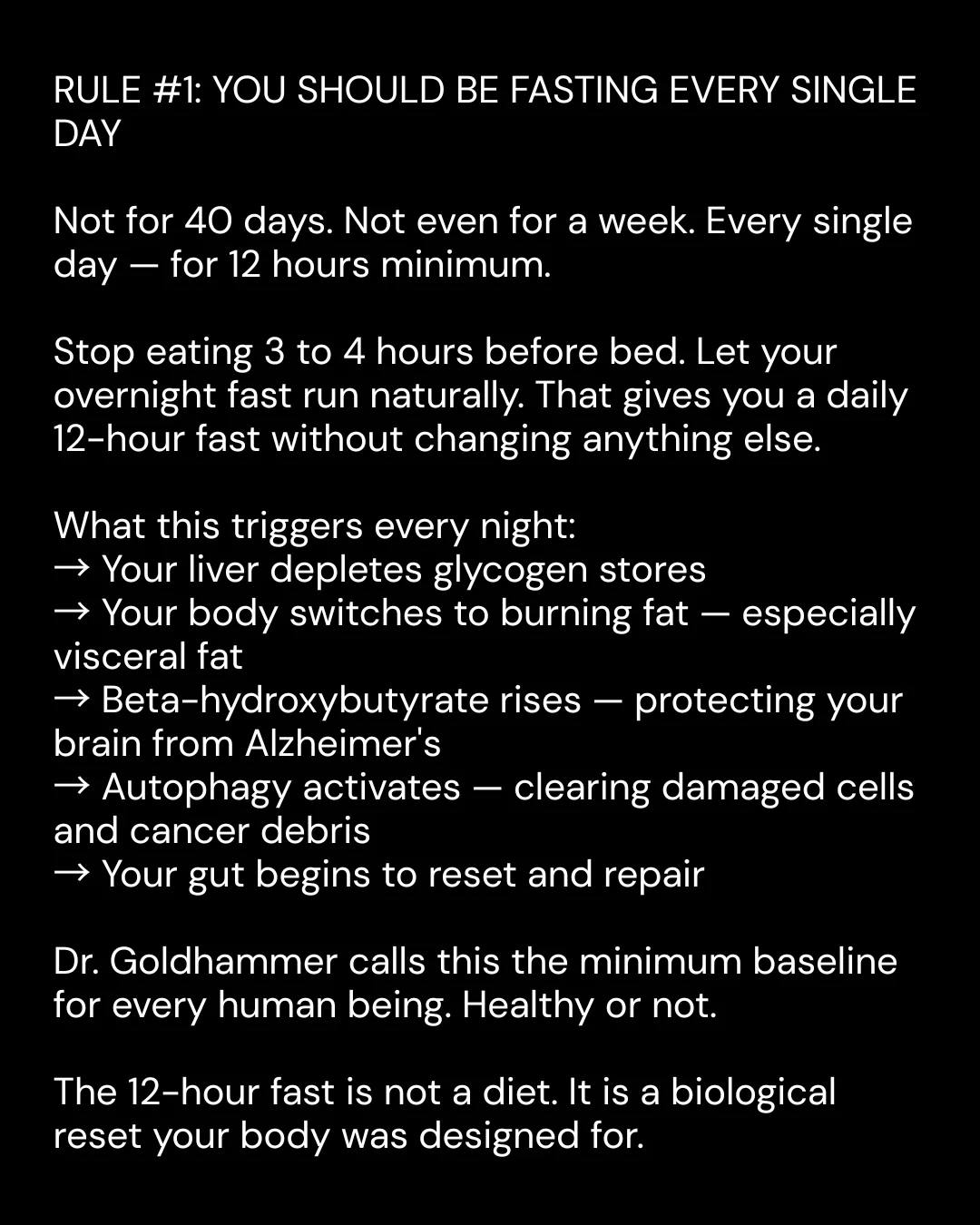 Dr. Alan Goldhammer  spent 40 Years fasting thousands of patients - here are his 7 Rules.