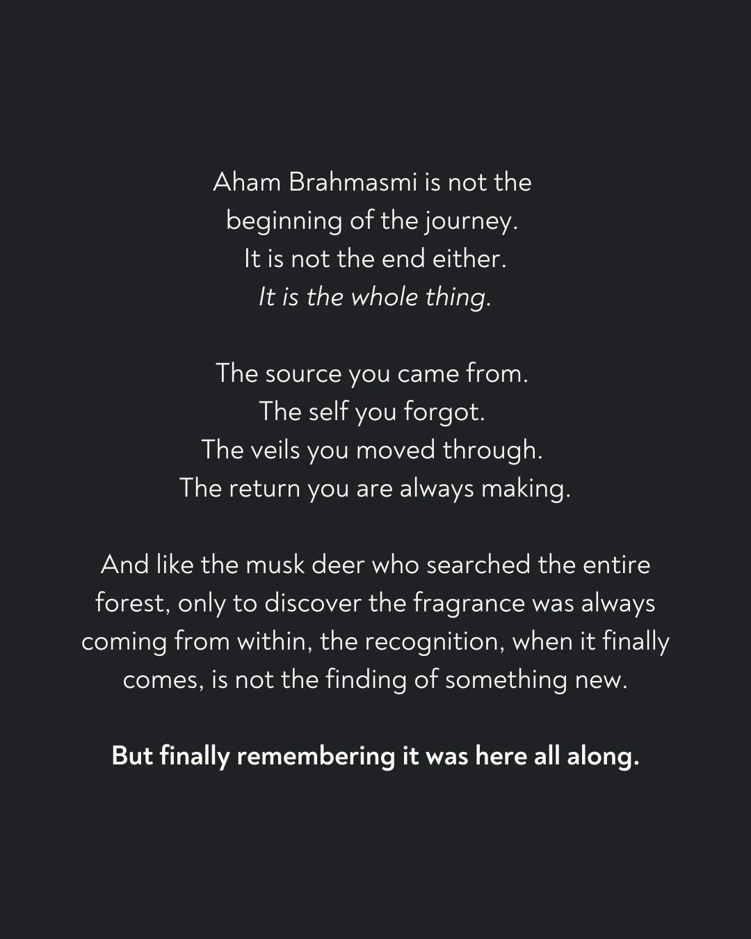 Aham Brahmasmi