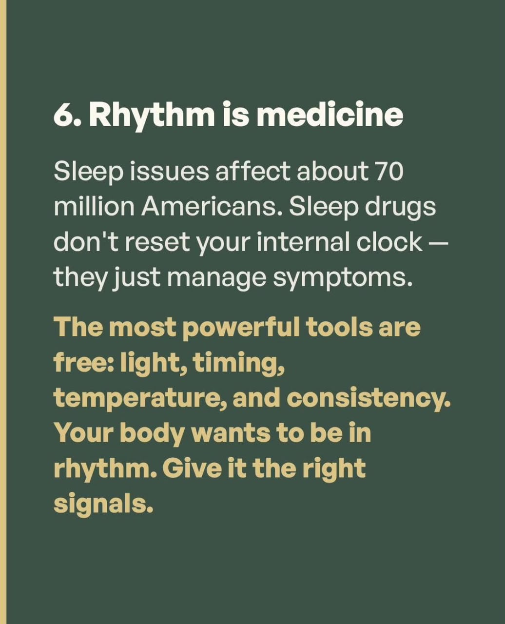Sleep meds manage symptoms. This resets the clock.