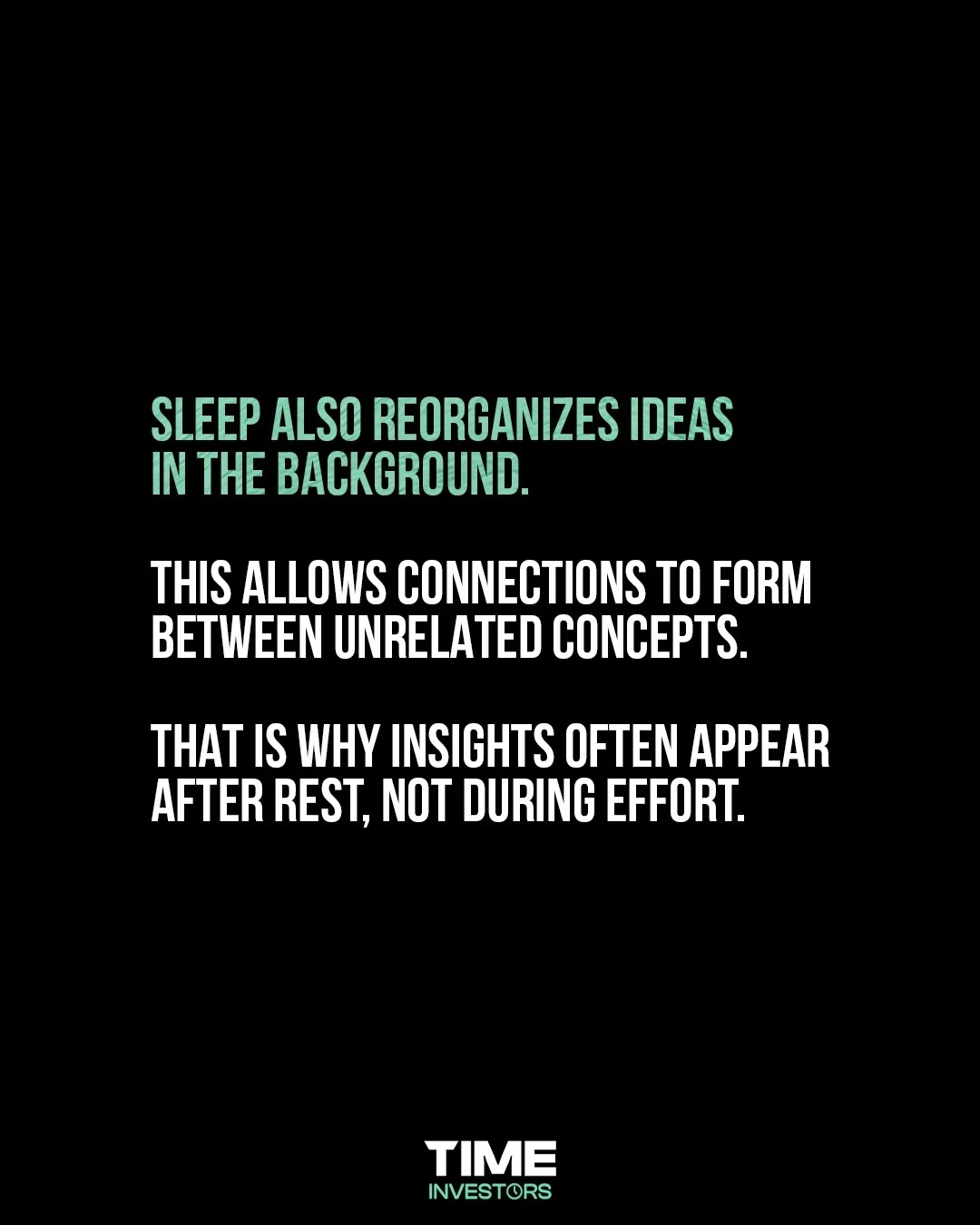 Sleep is the key for intelligence
