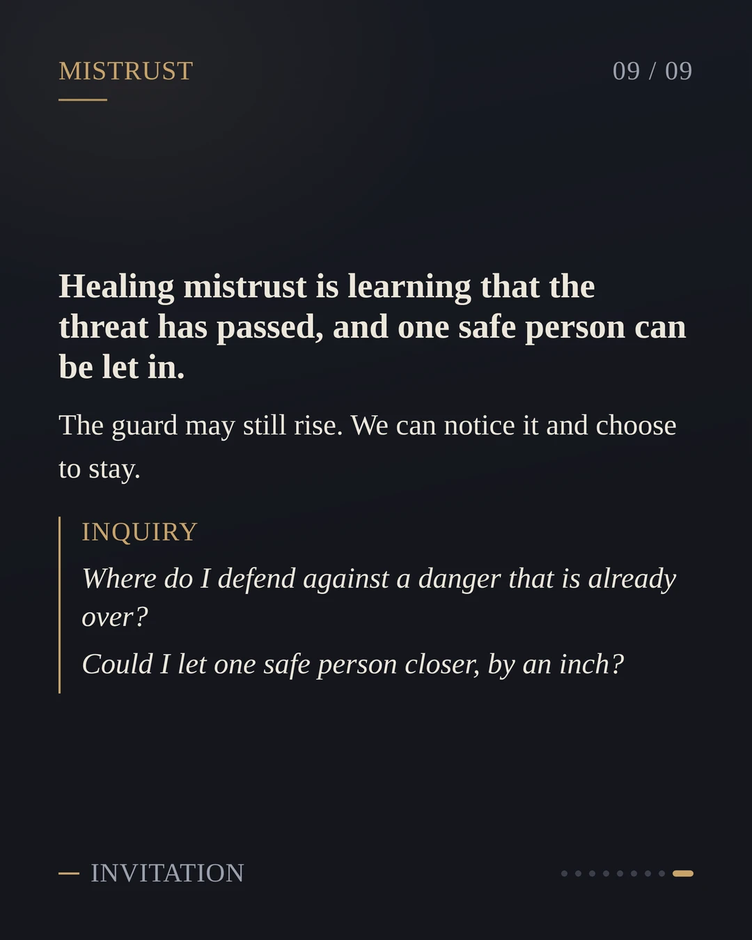 2 Mistrust Schema, Where do I defend against a danger that is already over?